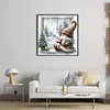 Gnome By The Window In Winter - 14CT Stamped Cross Stitch - 40*40cm