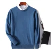 New Men's Round Neck Casual Business Knitted Cashmere Sweater