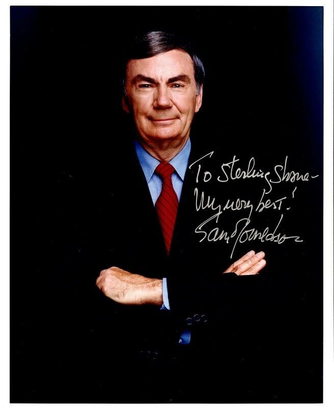 Journalist SAM DONALDSON Signed Photo Poster painting