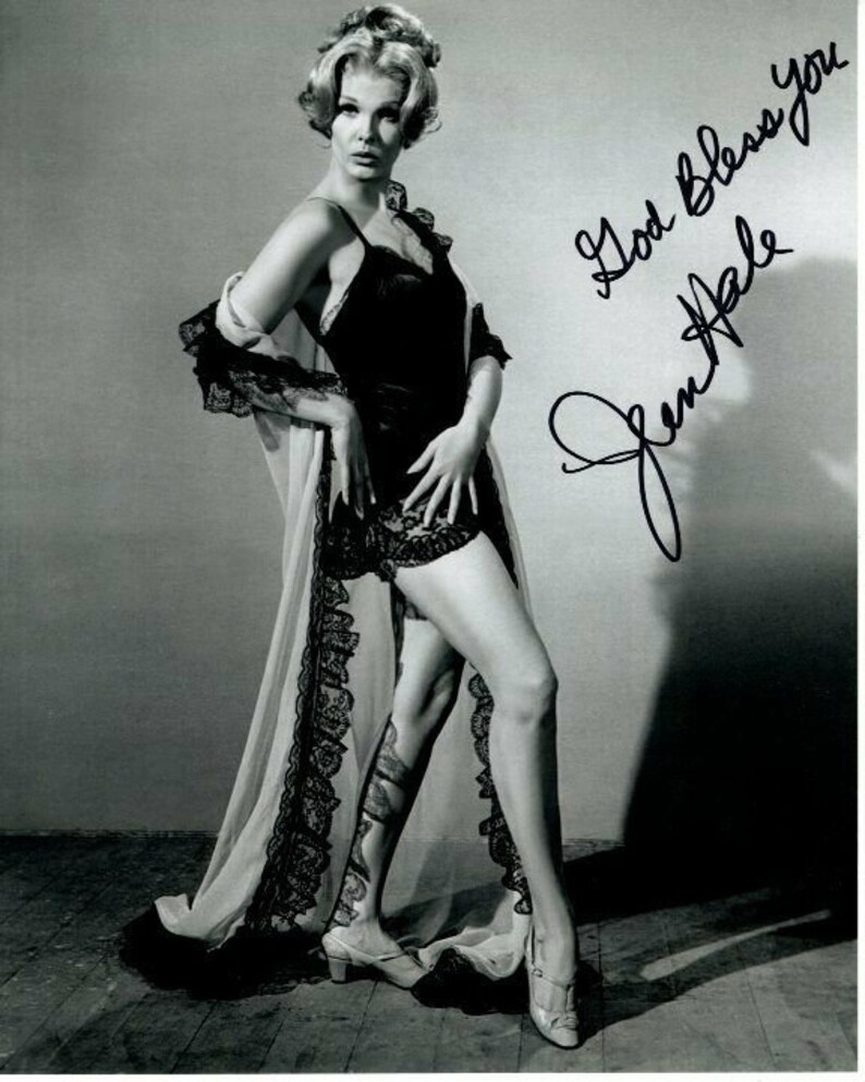 Jean hale autographed signed 8x10 sexy lingerie Photo Poster painting