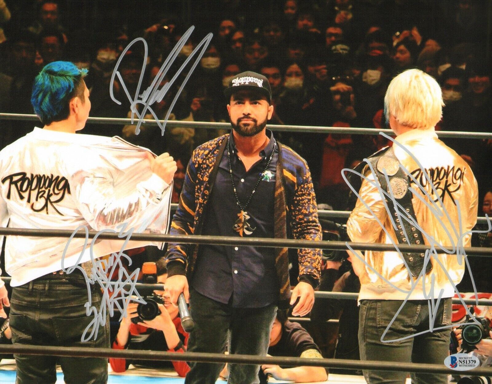 Rocky Romero Sho Yoh Signed 11x14 Photo Poster painting BAS Roppongi 3K New Japan Pro Wrestling