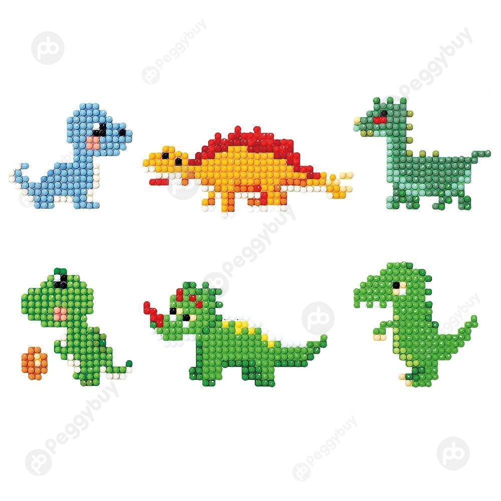 

6pcsHandmade Coon Dinosaur-DIY Creative Diamond Sticker, 501 Original