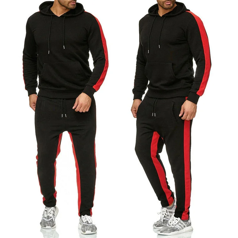 Men's Sports Long Sleeve Trousers Two Piece US Size