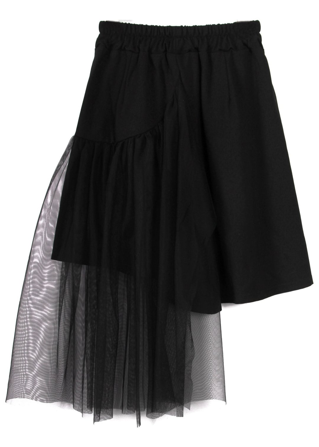French Black Patchwork Tulle Skirt Pants Skirt CK1846- Fabulory