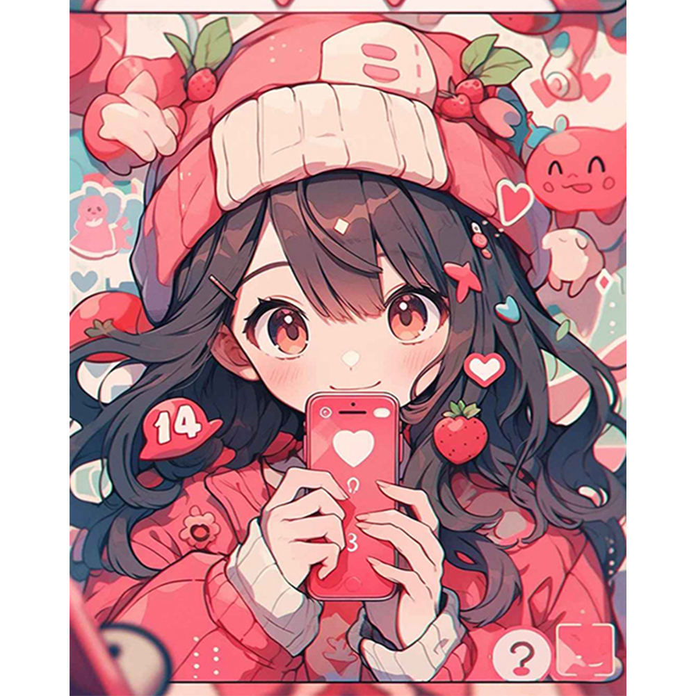 Strawberry Girl-Paint by Numbers-30*40cm/40*50cm