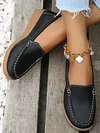 Plain Color Casual Loafers Flats