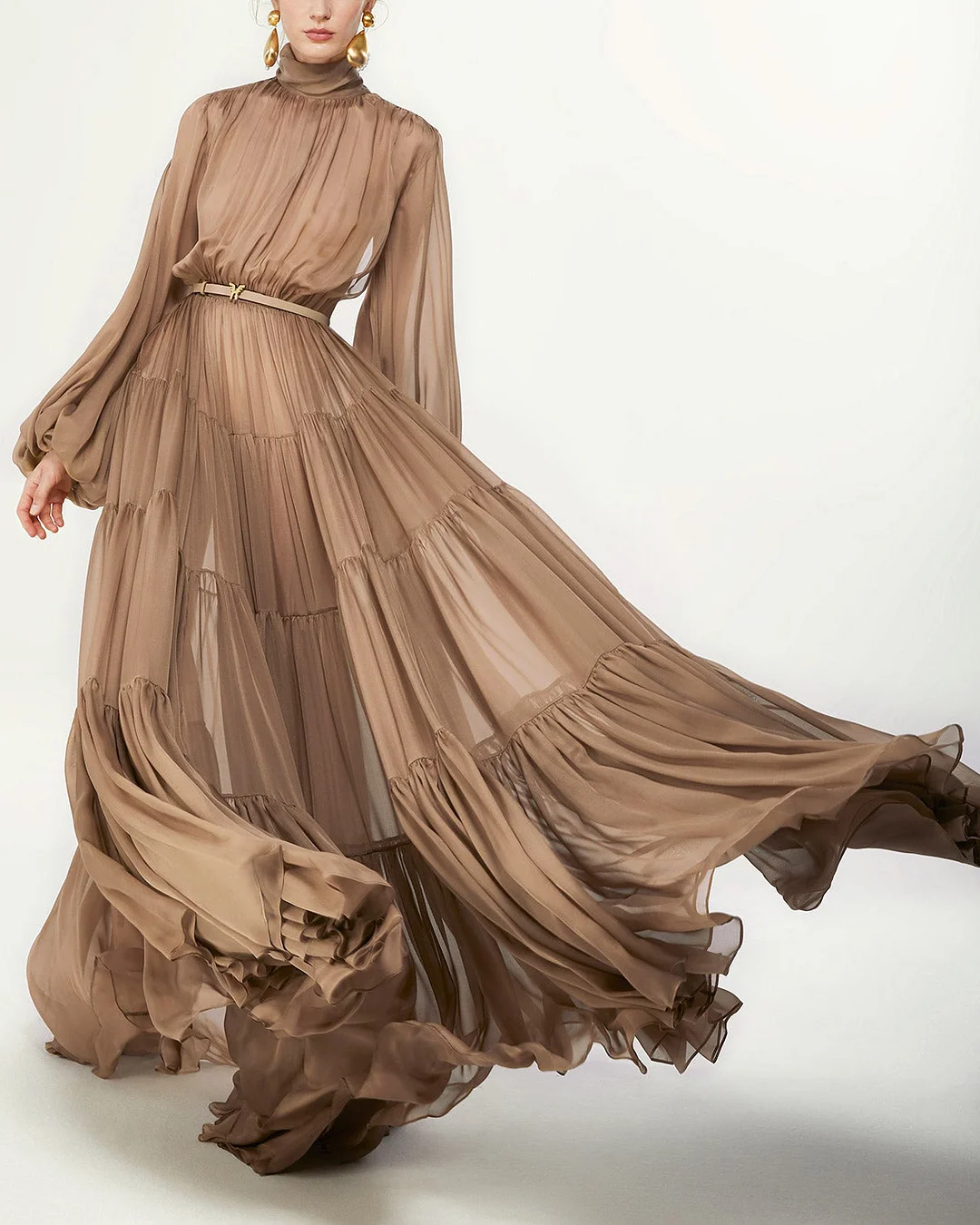 Loose Pleated Maxi Dress
