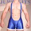 Men's Sexy bodysuit Glossy Seamless Silky Smooth Sexy Bodysuit