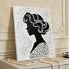 DIY Pearl Painting Elegant Girl for Home Decor with Frame(30x40cm)