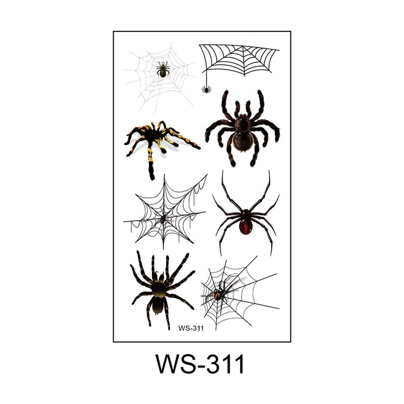 Halloween Spider PVC Tattoos & Body Art 1 Piece