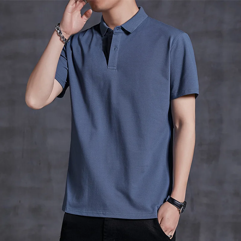 Casual Business Solid Color Polo Shirt