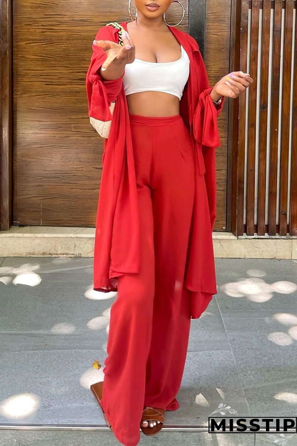 Black Fashion Casual Solid Cardigan Pants Long Sleeve Two Pieces