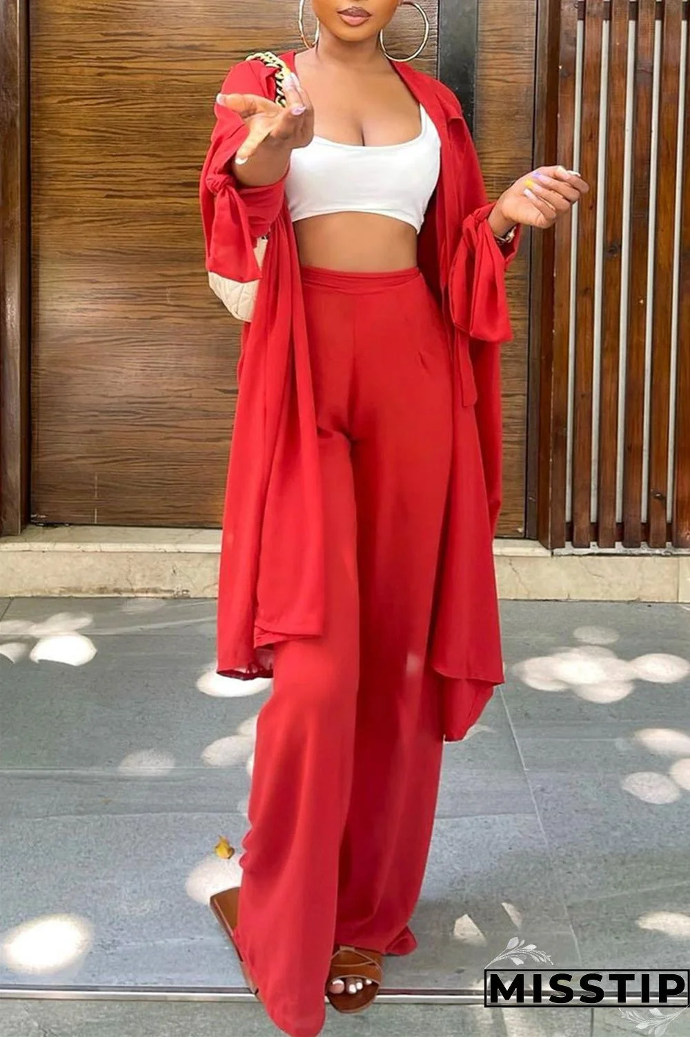 Black Fashion Casual Solid Cardigan Pants Long Sleeve Two Pieces