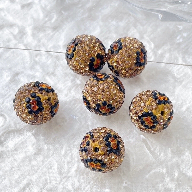 1 Piece Diameter 16mm Hole 2~2.9mm Copper Rhinestones Round Beads