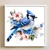 Flowers And Blue Tit - 18CT Stamped Cross Stitch 20*20cm/7.87*7.87in