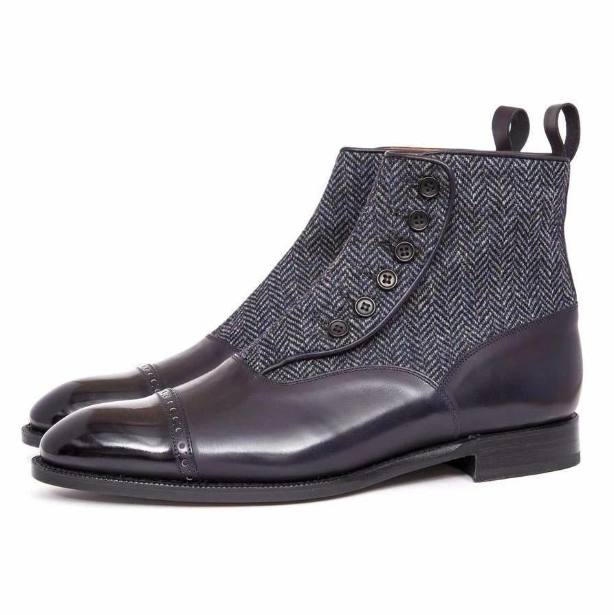 Handmade Elegant Vintage Chelsea Button Boots | EGEMISS