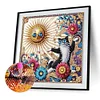 Funny Cat - Special Shaped Diamond Painting - 30*30CM