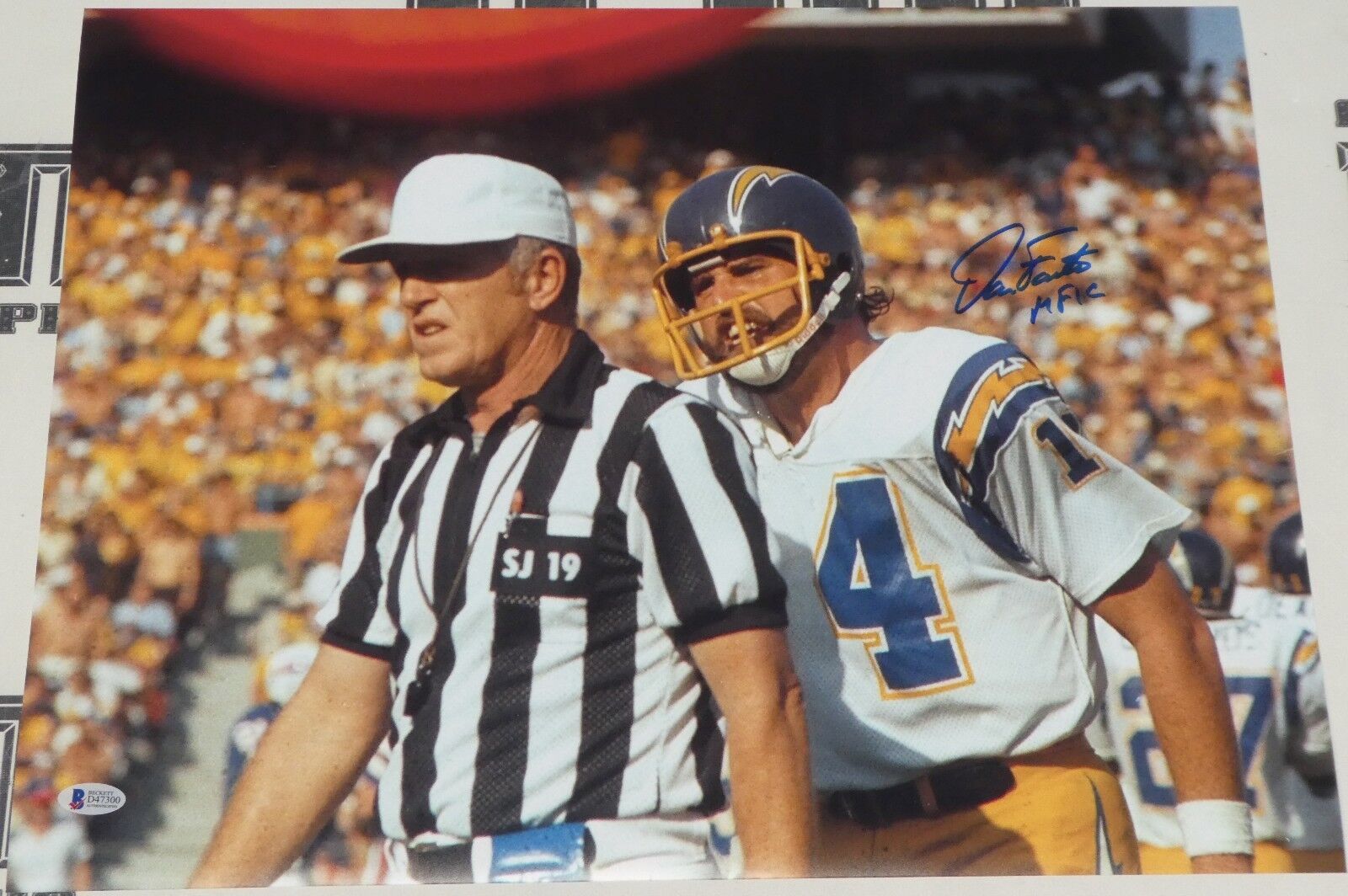 Dan Fouts Signed Chargers Football 16x20 Photo Poster painting BAS Beckett COA MFIC Autograph 14