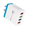 4 Ports USB Color Wall Charger Fast Charging Travel Charger US Plug Adapter