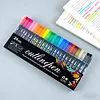 Dual Line Outline Markers with Shimmering Effect Sparkle Doodle Shimmer Marker Drawing Pens for Journaling Coloring Art Planning Supplies