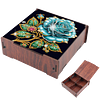 Diamond Painting Wooden Blue Rose 4 Slots Diamond Painting Storage Box for Adult Beginner