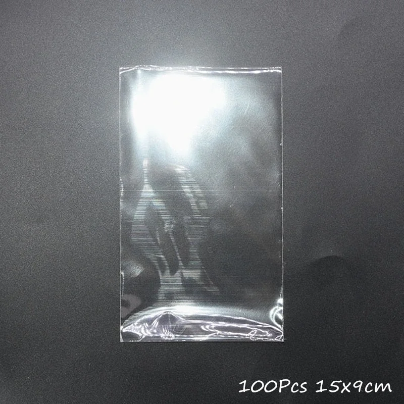 100Pcs Transparent Plastic Bags for Candy Lollipop Cookie Packaging Cellophane Bag Christmas Wedding Birthday Party Gift Bag