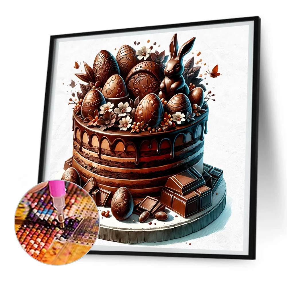 Full Round Diamond Painting 30*30cm - Easter Chocolate Cake