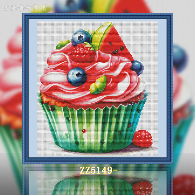 [ZZ5149-Cream Fruit Cake] Painting Fairy Cross Stitch