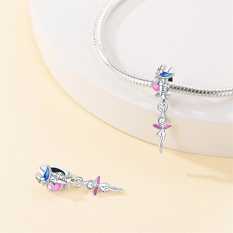 1 Piece 925 Sterling Silver Fairy Fairy Pendant Jewelry Accessories