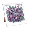 5D DIY Partial Special Shaped Drill Diamond Painting Kit Xmas Decor With Frame Kit 18x18cm
