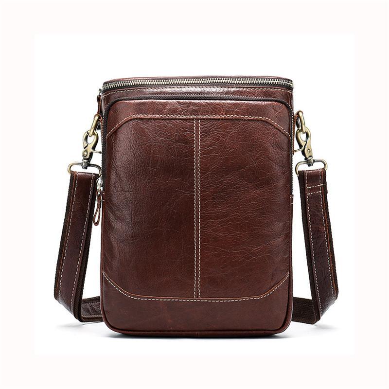 Classic Leather Casual Crossbody Bags Travel Shoulder Packs