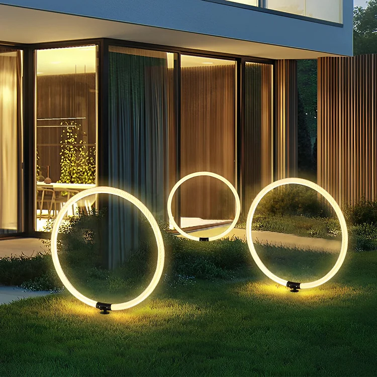 Ring Minimalist LED Waterproof Modern Outdoor Lawn Lamp Landscape Lighting - Appledas