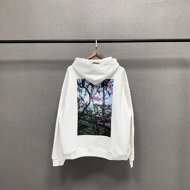 Fog Fear of God Essentials Hoodie Floral Photo Print Hoodie Sweater