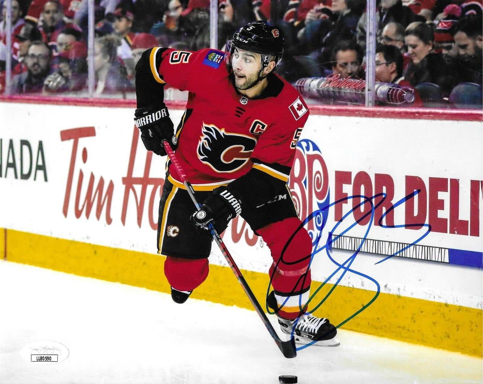 Mark Giordano Autographed 8x10 Photo Poster painting JSA COA NHL Calgary Flames Captain Signed