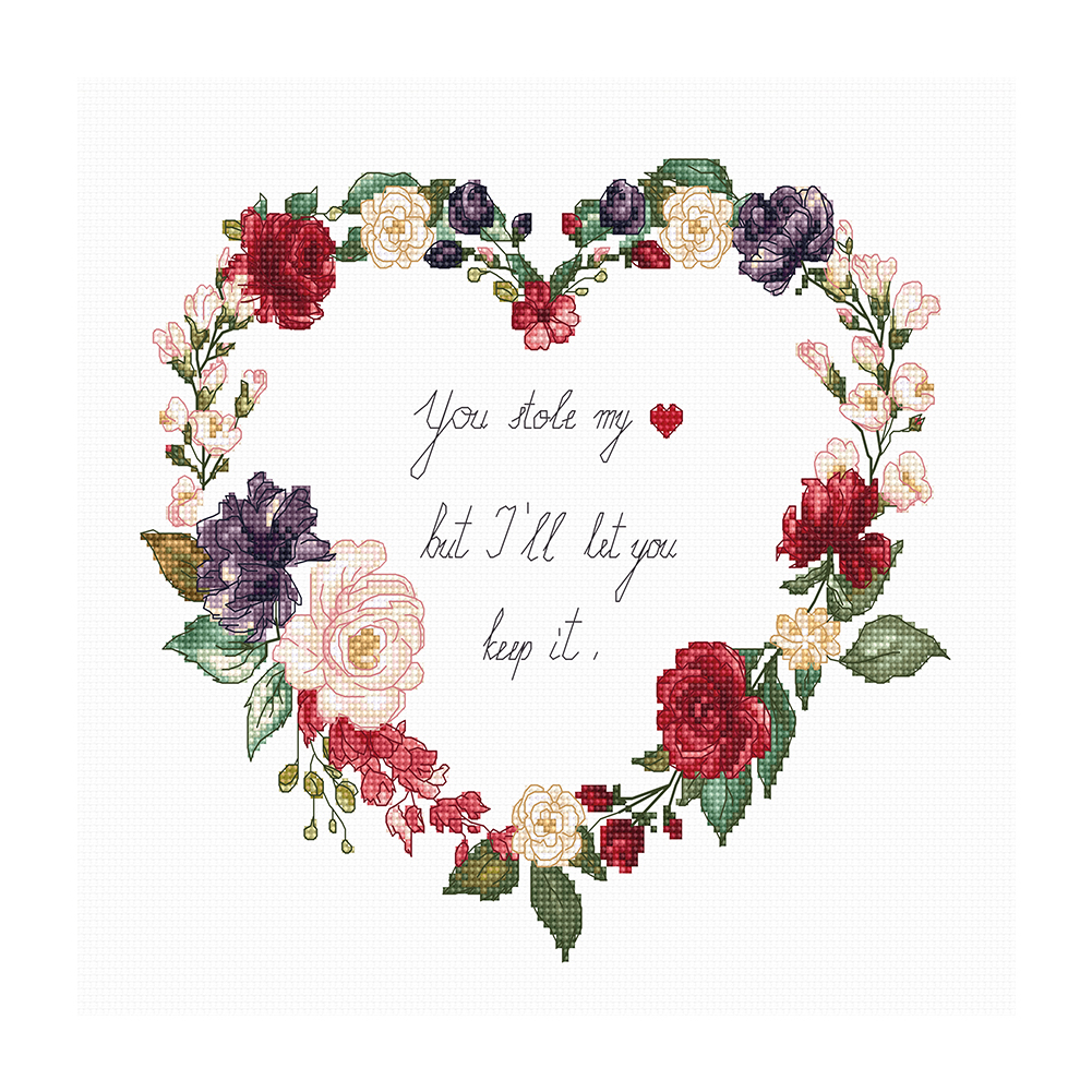 

Love Garland - 11CT Stamped Cross Stitch - 48*48CM, 501 Original
