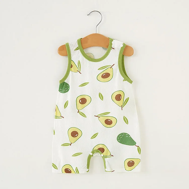 Baby Avocado Super Thin Sleeveless Romper