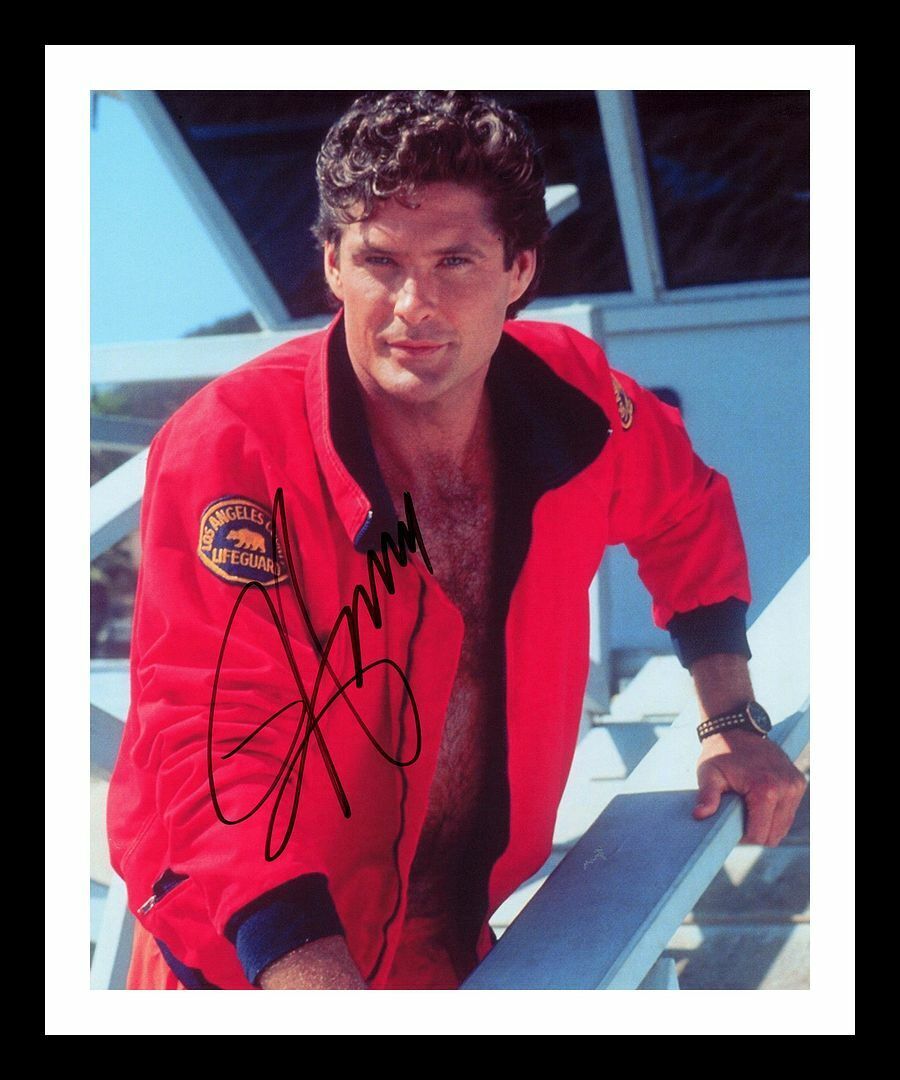 David Hasselhoff - Baywatch Autographed Signed & Framed Photo Poster painting