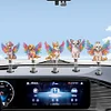 5Pcs Diamond Painting 2D Flat Angel Dog Shake Car Ornaments for Center Console