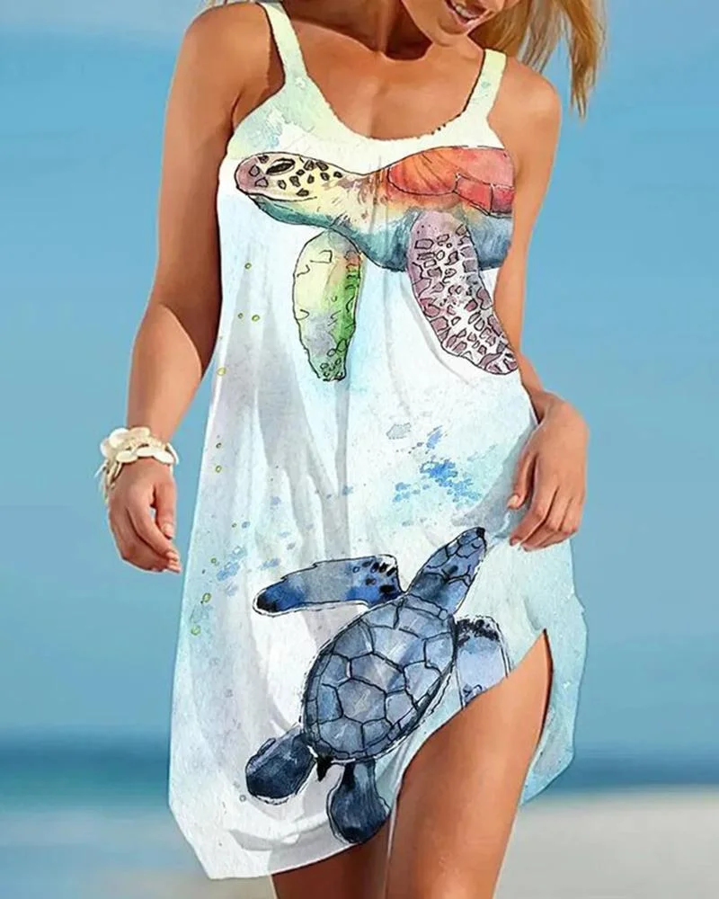 Women's printed dress-031014