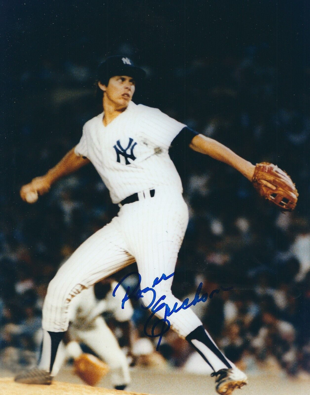 Signed 8x10 ROGER ERICKSON New York Yankees Autographed Photo Poster painting - COA