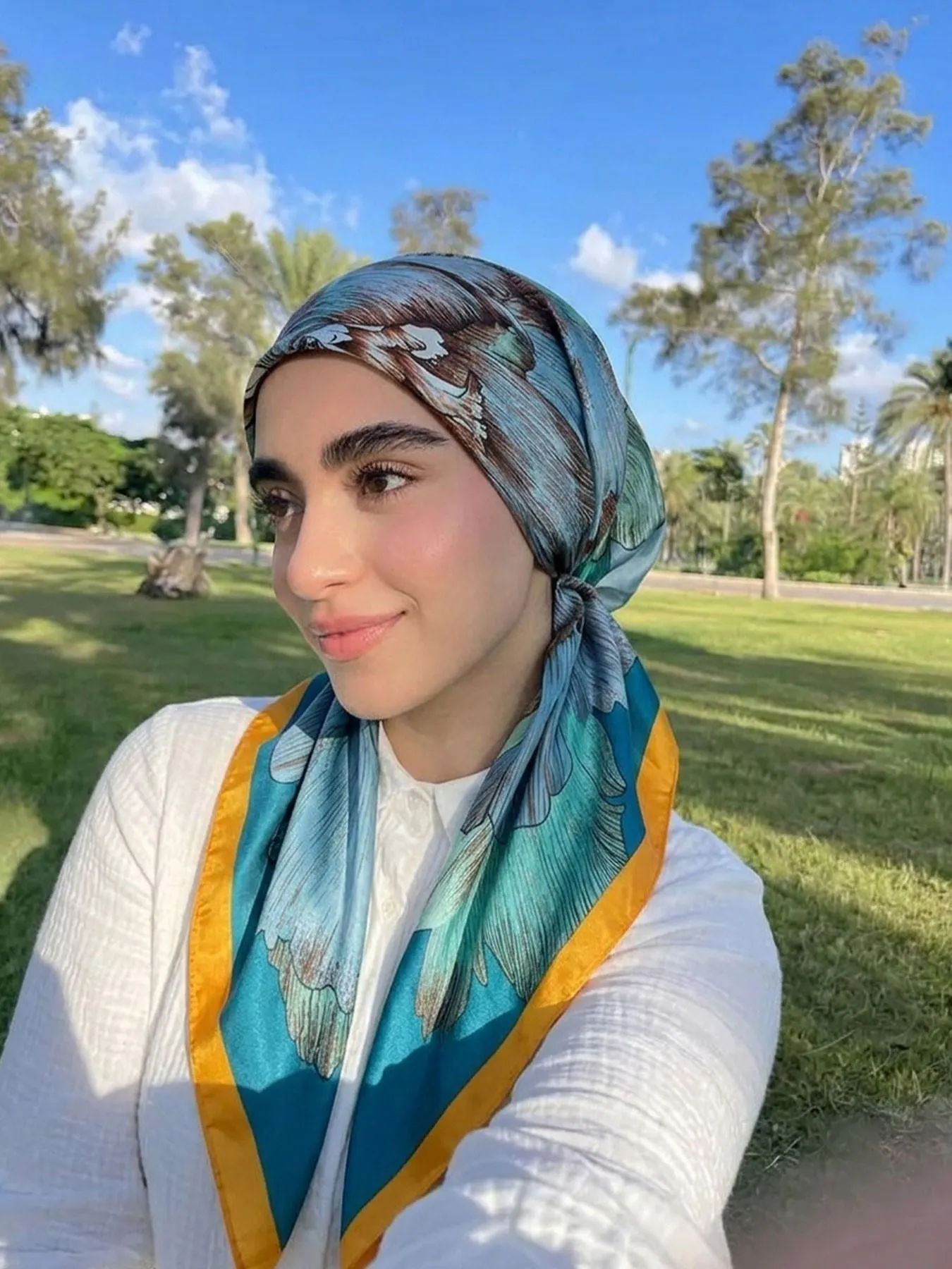 Women's Square Hijab Scarf, Color Block Print Turban, Chemotherapy Sleep Cap, Elastic Head Wrap, Daily Wear, Muslim Accessories Women's Square Hijab Scarf, Color Block Print Turban, Chemotherapy Sleep Cap, Elastic Head Wrap, Daily Wear, Muslim Accessories