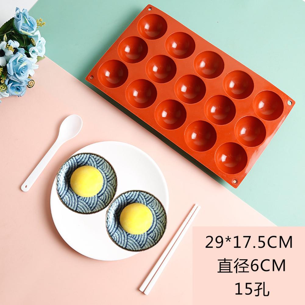 

Silicone Chocolate Mold, 15 Cavity Sphere Candy Baking Mould (Dark Brown)*3, 501 Original