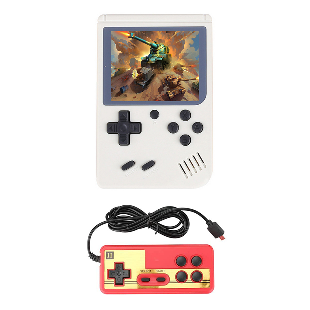 

500 Games Handheld Game Console Pocket Mini Gamepad with Controller (White), 501 Original