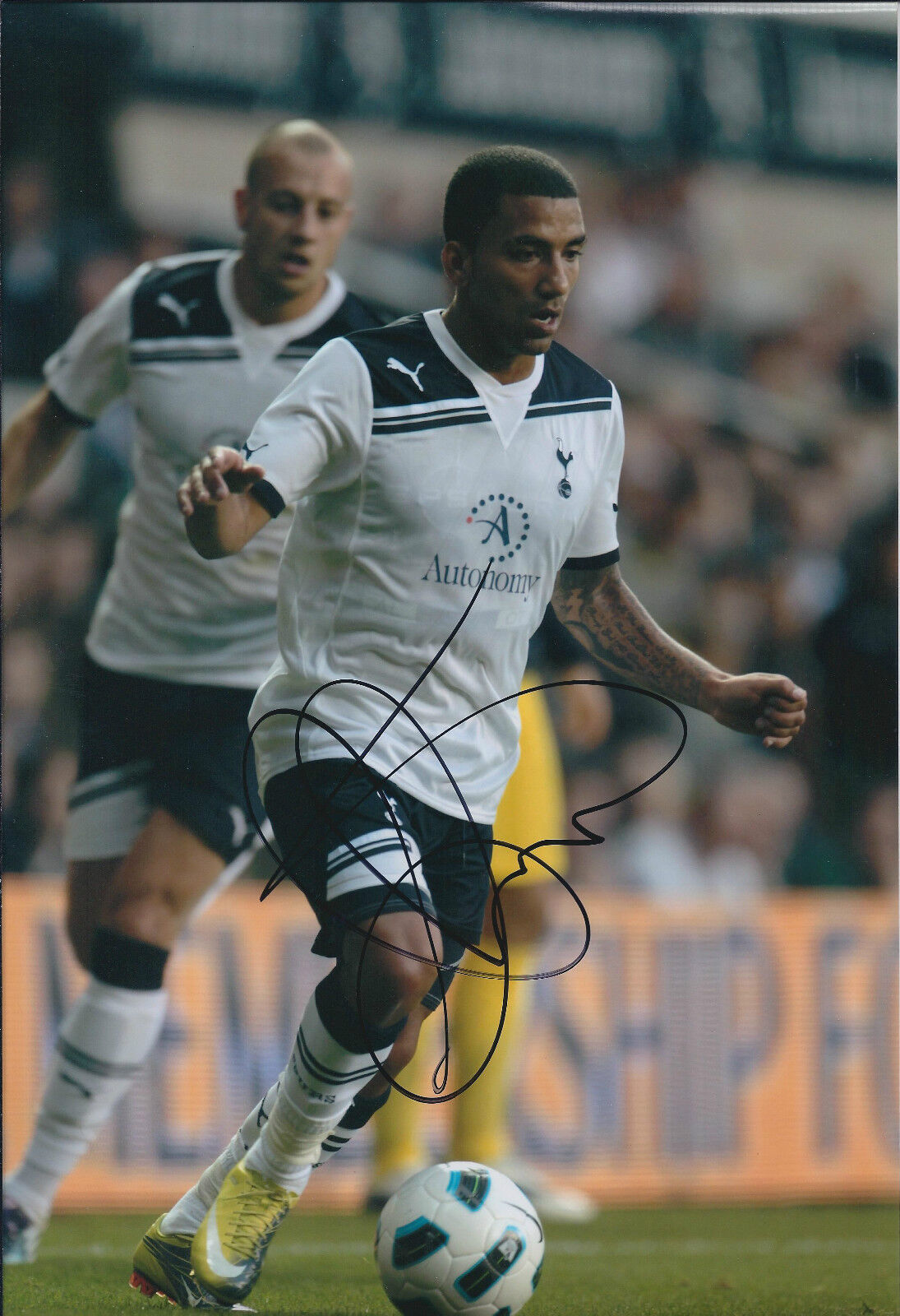 Aaron LENNON SIGNED Autograph 12x8 Photo Poster painting AFTAL COA Premier League Genuine