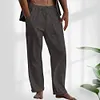 Gioiacombo&trade; Pantaloni da uomo in lino con coulisse