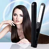 Mini Dual Purpose Curling Iron Type-C Powered Curling Wand and Flat Iron(Blcak)