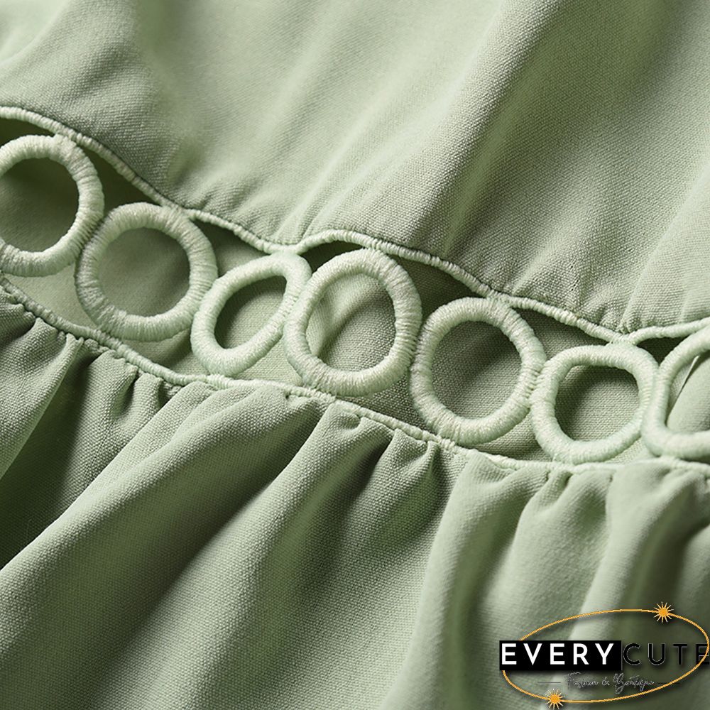 Light Green High Low Spaghetti Strap Midi Dress