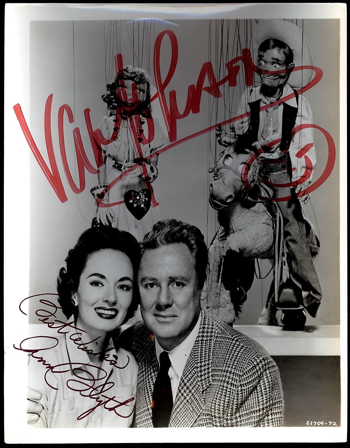 VAN JOHNSON & ANN BLYTH ACTORS INSCRIBED SIGNED 8X10 JSA AUTH. COA #N41794