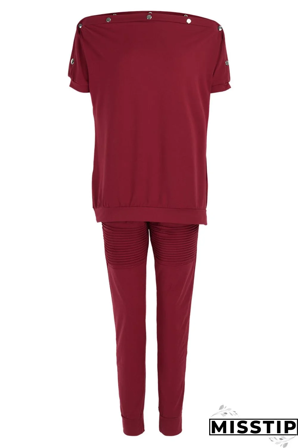 Black Casual Solid Patchwork Oblique Collar Short Sleeve Two Pieces