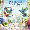 Hummingbird 5D Diamond Painting Suncatcher with Crystal Pendant, Double-Sided Hanging Wind Chime Kit for Adults | Garden Nature Patio Decor